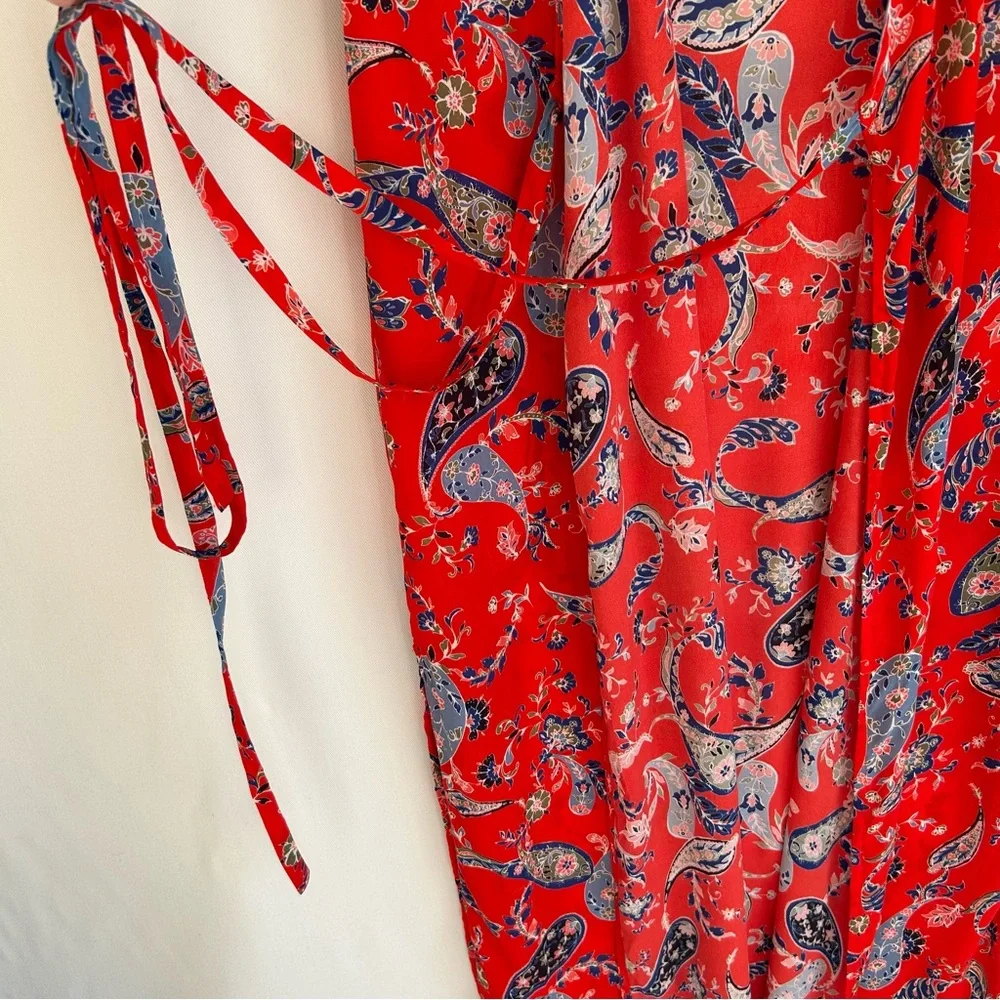 GREYLIN~ Sidney Paisley Wrap Maxi Dress in Medium